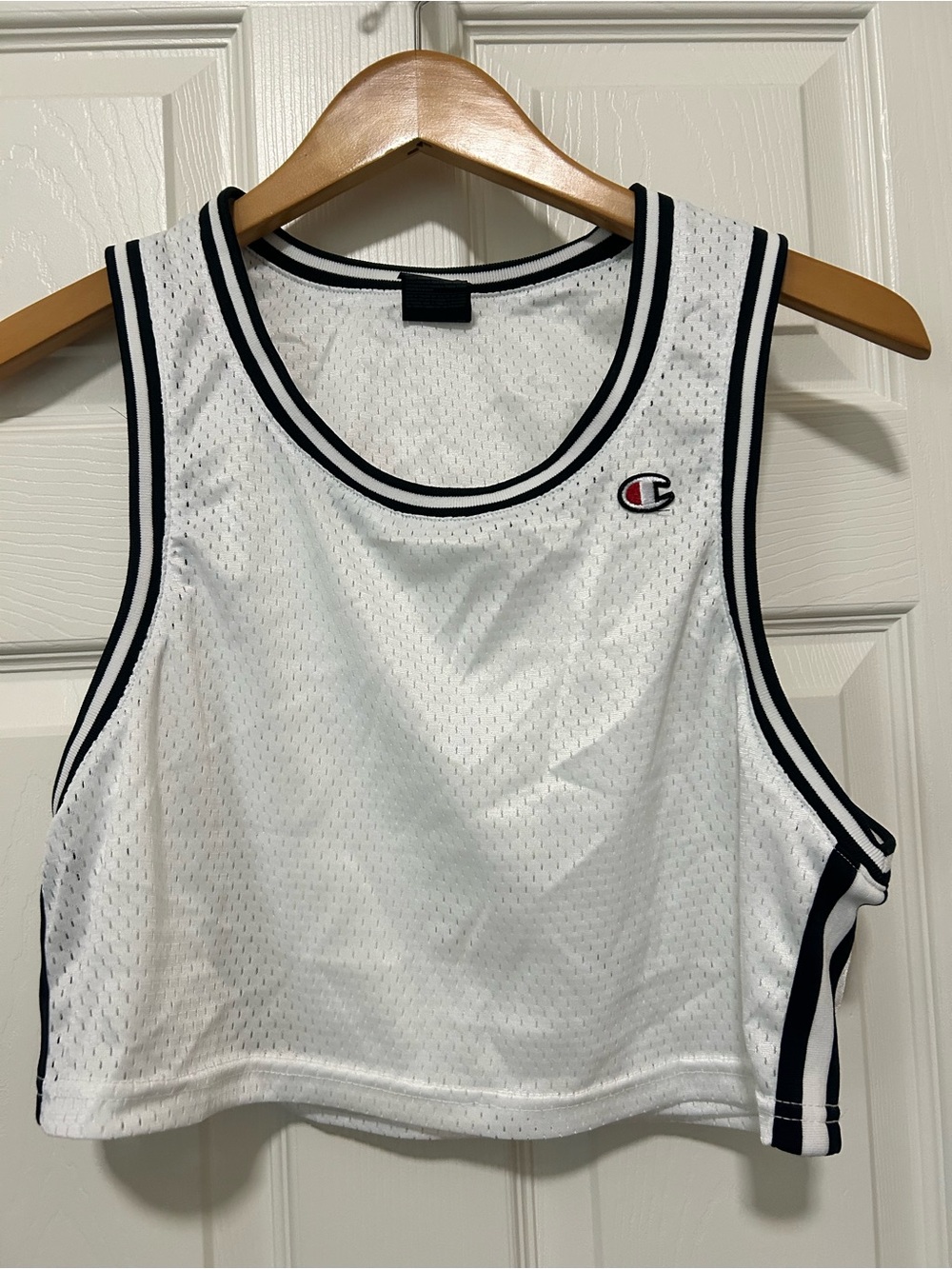 Champion Women's Size XS Mesh Cropped Tank Active White